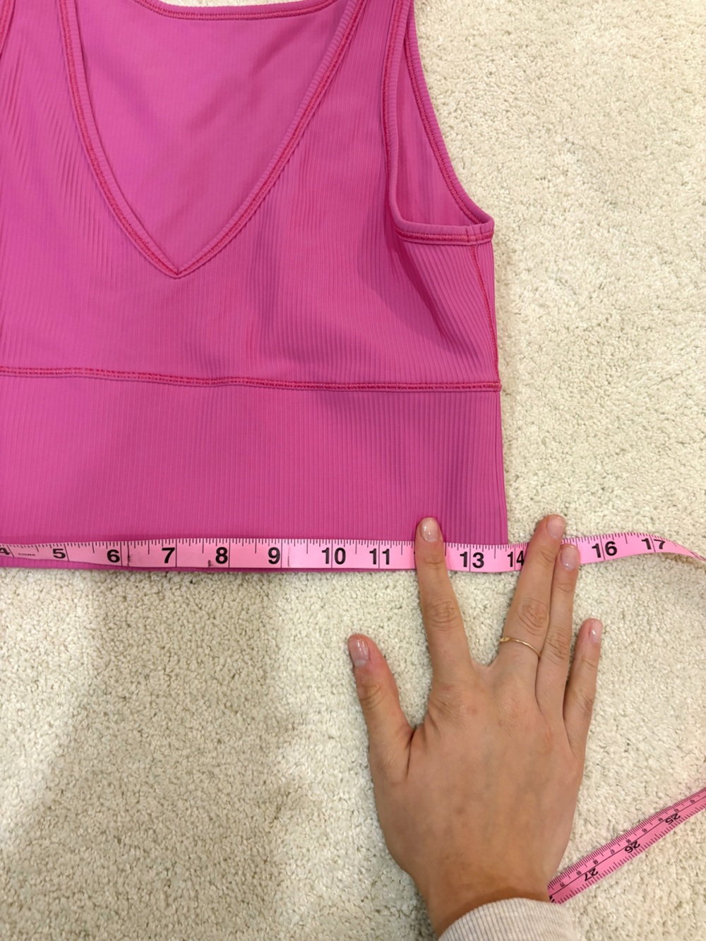 Lululemon Ribbed Power Pivot V-Neck Hot Pink  Tank Top - Picture 4 of 6